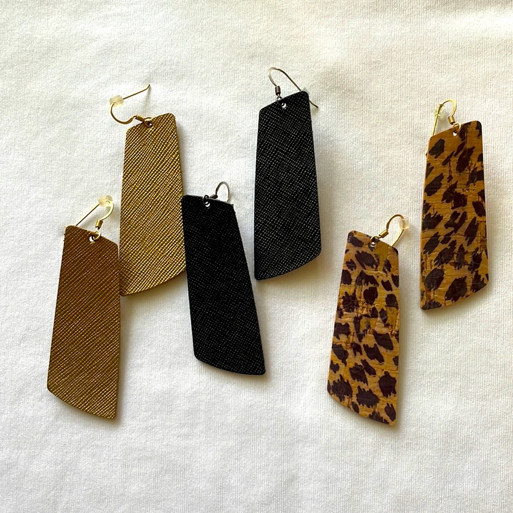 Nickel & Suede earring set